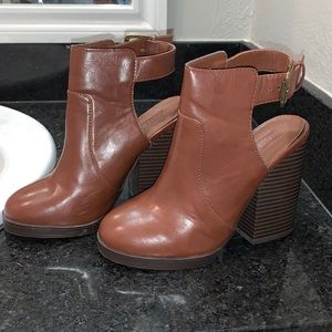 brown forever 21 booties/heels